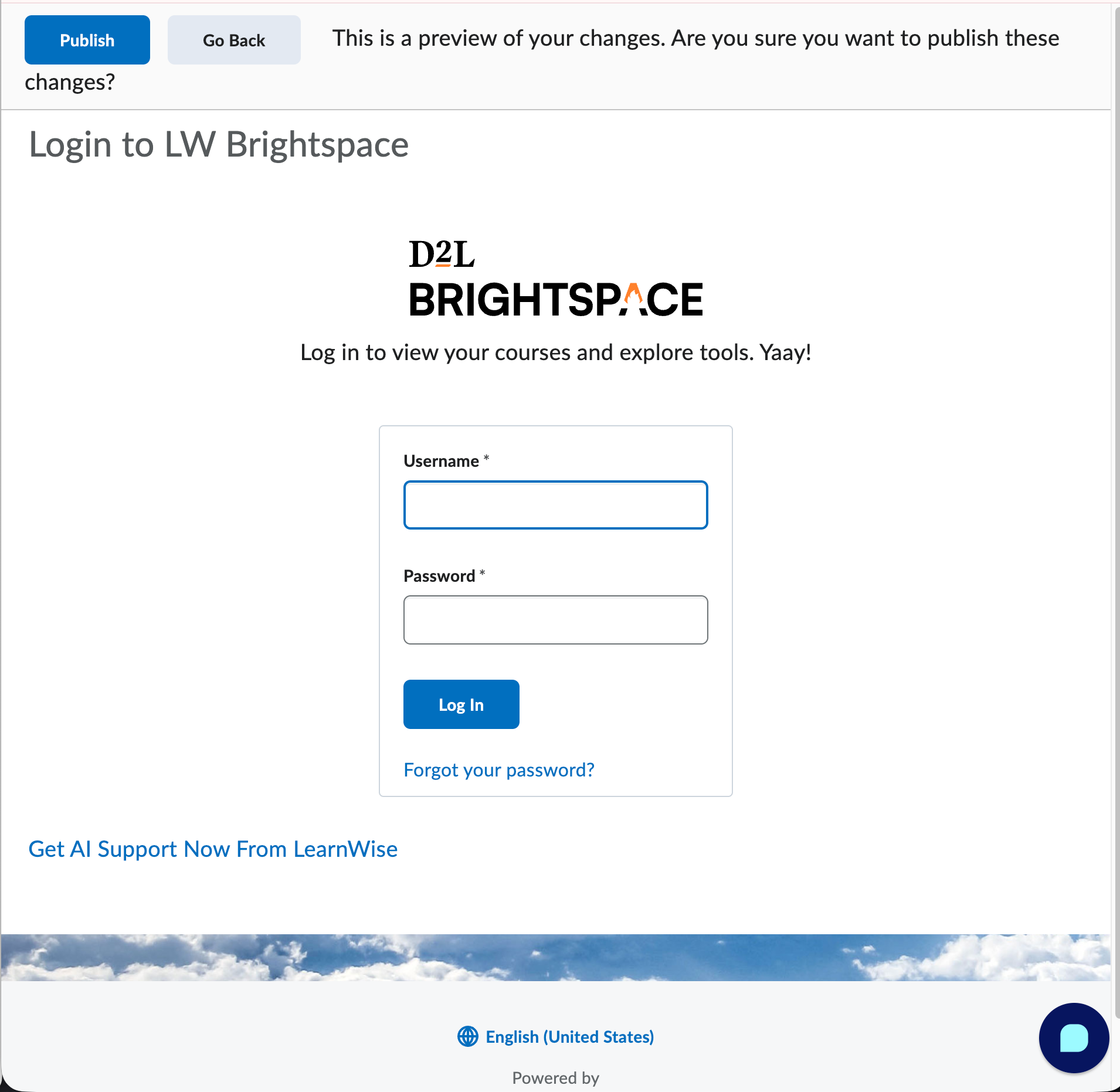 How do I install Lumi Chat on the Brightspace Login Page?